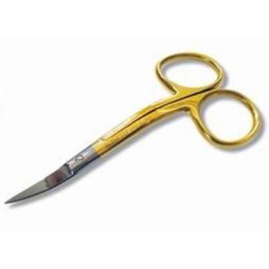 TIJERA MADEIRA DORADA DOBLE CURVA (9CM/3,5")